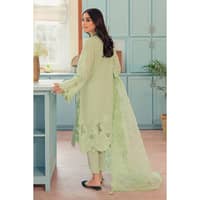 Embroidered Lawn Unstitched Suit with Embroidered Organza Dupatta FE-32009 3PC - image 4
