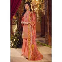Lawn Embroidered Unstitched Suit with Printed Jacquard Dupatta FE-32044 3PC - image 2