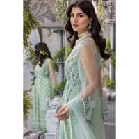 Sequins Embroidered Net Unstitched Suit with Sequins Embroidered Net Dupatta FE-32081 3PC - image 4