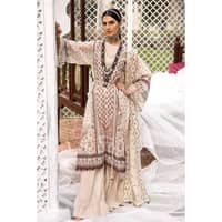Embroidered Jacquard Unstitched Suit with Embroidered Stripe Dupatta FE-32027 3PC - image 2
