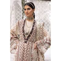 Embroidered Jacquard Unstitched Suit with Embroidered Stripe Dupatta FE-32027 3PC