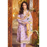 Embroidered Lawn Unstitched Suit with Jacquard Dupatta FE-32042 3PC