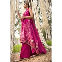 Embroidered Jacquard Printed Unstitched Suit with Embroidered Stripe Dupatta FE-32026 3PC - image 3