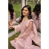 Embroidered Organza Ustitched Suit with Embroidered Organza Dupatta FE-32011 3PC - image 5