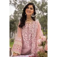 Embroidered Organza Ustitched Suit with Embroidered Organza Dupatta FE-32011 3PC - image 4