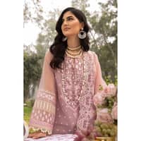 Embroidered Organza Ustitched Suit with Embroidered Organza Dupatta FE-32011 3PC - image 3