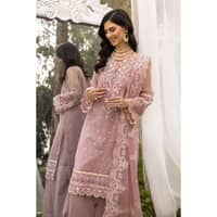 Embroidered Organza Ustitched Suit with Embroidered Organza Dupatta FE-32011 3PC