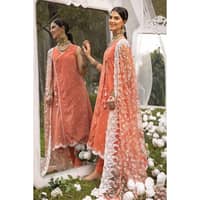 Embroidered Dobby Unstitched Suit with Embroidered Net Dupatta FE-32072 3PC - image 4