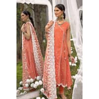 Embroidered Dobby Unstitched Suit with Embroidered Net Dupatta FE-32072 3PC - image 3