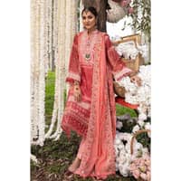 Embroidered Jacquard Printed Unstitched Suit with Embroidered Stripe Dupatta FE-32023 3PC - image 5