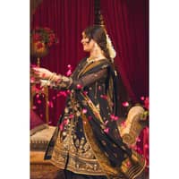 Zari Paper Cotton Suit with Gold Printed Jacquard Dupatta FE-32068 3PC - image 4