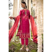 Embroidered Lawn Unstitched Suit with Burnout Organza Dupatta FE-32049 3PC - image 4