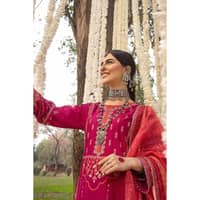 Embroidered Lawn Unstitched Suit with Burnout Organza Dupatta FE-32049 3PC - image 3