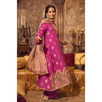 Embroidered Jacquard Unstitched Suit with Gold Printed Cotton Net Dupatta FE-32001 3PC
