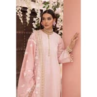 Embroidered Lawn Ustitched Suit with Embroidered Dupatta FE-32074 3PC
