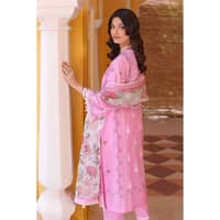 Embroidered Lawn Unstitched Suit with Organza Dupatta OG-32009 3PC - image 5