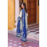 Embroidered Lawn Unstitched Suit with Tissue Silk Dupatta SSM-32027 3PC - image 3
