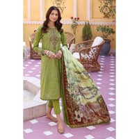 Embroidered Lawn Unstitched Suit with Dobby Dupatta DB-32016 3PC - image 5