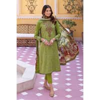 Embroidered Lawn Unstitched Suit with Dobby Dupatta DB-32016 3PC - image 2