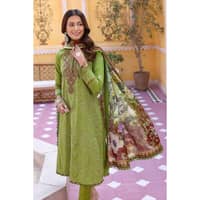 Embroidered Lawn Unstitched Suit with Dobby Dupatta DB-32016 3PC