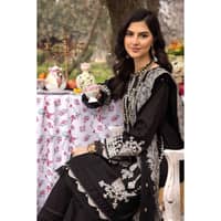 Embroidered Lawn Unstitched Suit with Embroidered Chiffon Dupatta PM-32008 3PC - image 5