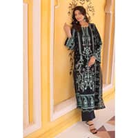Sequins and Zari Embroidered Lawn Unstitched Suit with Sequins and Zari Embroidered Chiffon Dupatta PM-32002 3PC - image 4