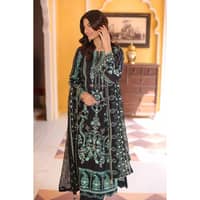 Sequins and Zari Embroidered Lawn Unstitched Suit with Sequins and Zari Embroidered Chiffon Dupatta PM-32002 3PC - image 3