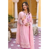 Embroidered Chiffon Unstitched Suit with Chiffon Dupatta LE-32012 3PC - image 4