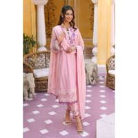 Embroidered Chiffon Unstitched Suit with Chiffon Dupatta LE-32012 3PC - image 3