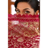 Zari and Sequins Embroidered Lawn Suit with Zari Embroidered Chiffon Dupatta PM-32003 3PC - image 4