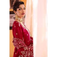 Zari and Sequins Embroidered Lawn Suit with Zari Embroidered Chiffon Dupatta PM-32003 3PC - image 3