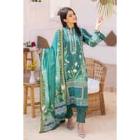 Embroidered Lawn Printed Unstitched Suit CL-32389 3PC - image 2