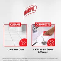 Harpic Bathroom Cleaner Stain Removal 10x Better Cleaning Lemon 500ml - image 2
