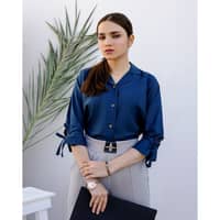 Zettrobe Hem Shirt-Blue