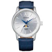 Citizen Gents Quartz Leather Strap Watch AK5000-03A Silver