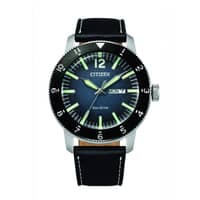 Citizen Gents Leather Strap Watch AW0077-19L Blue