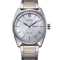 Citizen Gents Eco-Drive Stainless Steel Strap With Two-Tone Gold Plating Watch AW0084-81A Silver