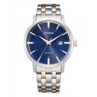 Citizen Stainless Steel With Two-Tone Gold Plating Gents Watch BM7466-81L Steel Blue