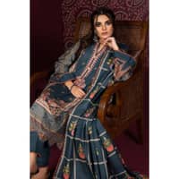 Ideas Printed Khaddar Unstitched Suit with Embroidered Neckline on Organza K-32039 3PC - image 3