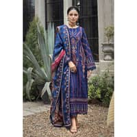 Ideas Embroidered Dobby Jacquard Unstitched Suit with Digital Printed Twill Shawl AP-32009 3PC