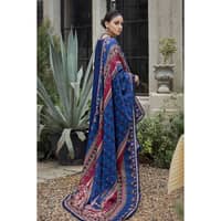 Ideas Embroidered Dobby Jacquard Unstitched Suit with Digital Printed Twill Shawl AP-32009 3PC - image 3