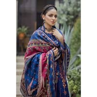 Ideas Embroidered Dobby Jacquard Unstitched Suit with Digital Printed Twill Shawl AP-32009 3PC - image 4