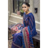Ideas Embroidered Dobby Jacquard Unstitched Suit with Digital Printed Twill Shawl AP-32009 3PC - image 5