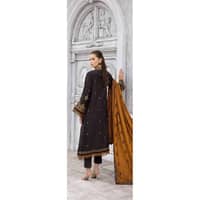 Ideas Embroidered Pashmina Unstitched Suit with Embroidered Pashmina Shawl AP-32047 3PC - image 3