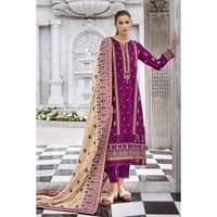 Ideas Embroidered Khaddar Unstitched Suit with Embroidered Pashmina Shawl AP-32064 3PC