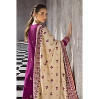 Ideas Embroidered Khaddar Unstitched Suit with Embroidered Pashmina Shawl AP-32064 3PC - image 5