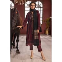 Ideas Embroidered Khaddar Unstitched Suit with Pashmina Shawl AP-32085 3PC