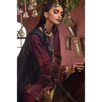 Ideas Embroidered Khaddar Unstitched Suit with Pashmina Shawl AP-32085 3PC - image 5