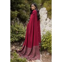 Ideas Embroidered Khaddar Unstitched Suit with Pashmina Shawl AP-32089 3PC - image 2