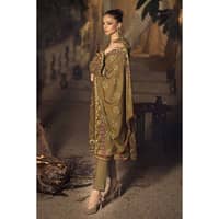 Ideas Embroidered Digital Printed Karandi Unstitched Suit AY-32005 3PC - image 2